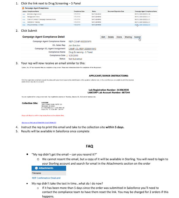 How To Submit a Drug Test Order in Salesforce